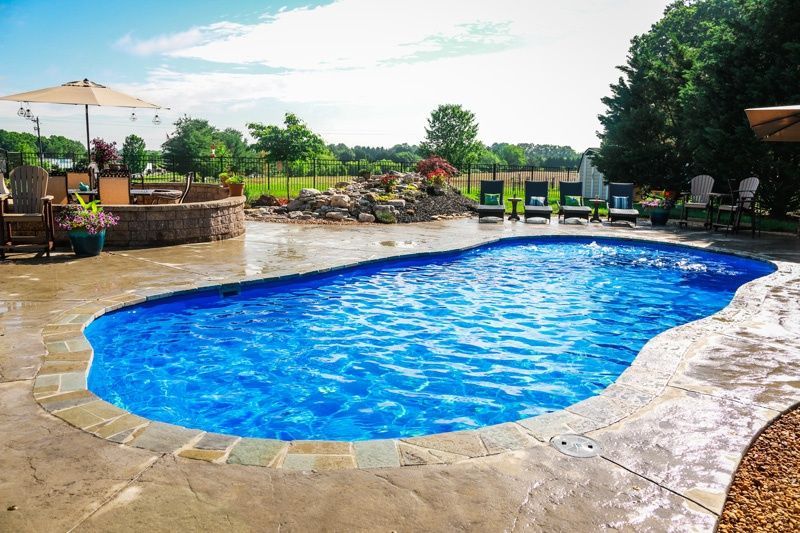 crescent shaped pool